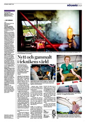 Artikel i Helsingborgs Dagblad om Ingenjörsglädje!